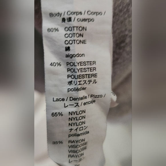 Gap Gray Long Sleeve Shirt with Lace - Picture 5 of 5